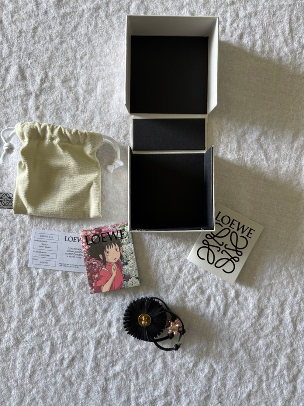 LOEWE Spirited Away Black Soot Sprite Hair Bag Charm with Rose-Gold Star - Picture 4 of 8